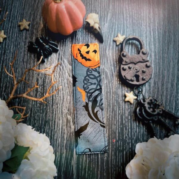 "Jack-O-Lantern" Fabric Bookmark