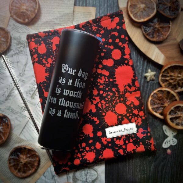 "Sanctus" Booksleeve and Tumbler Bundle (One day as a lion)