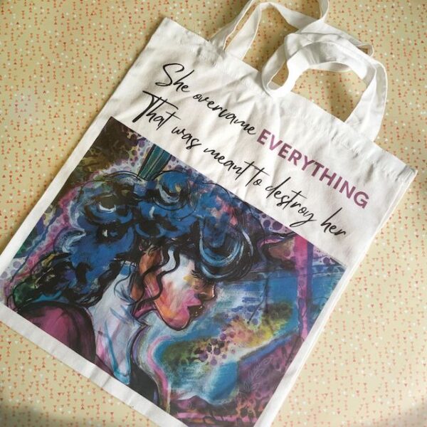 "Painted Lady" Cotton Tote Bag