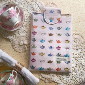 "Books and Brews: TeaPot" Standard booksleeve with clasp